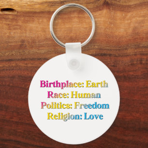 Pansexual Pride - Birthplace: Earth. Race: Human Key Ring