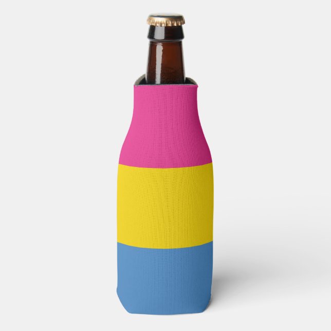 Pansexual Pride Bottle Cooler (Bottle Front)