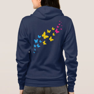 Pansexual Pride Butterfly Trail Hoodie