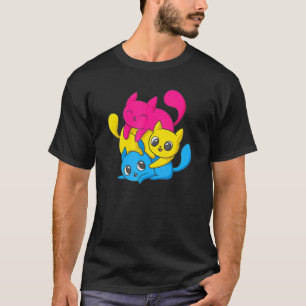 Pansexual Pride Cats Lgbt Pan Flag Pansexuality Pa T-Shirt