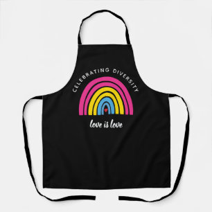 Pansexual Pride Celebrating Diversity Love Is Love Apron