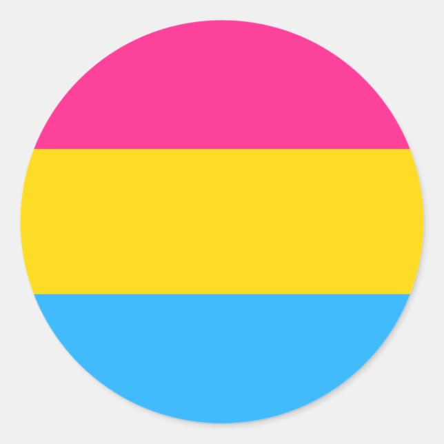 Pansexual Pride Circle Sticker (Front)