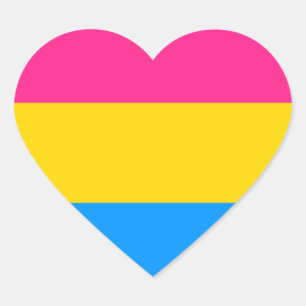 Pansexual Pride Colours Heart Sticker
