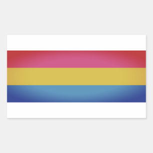 Pansexual Pride Colours Rectangular Sticker