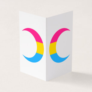 Pansexual Pride Crescent Moons Greeting Card