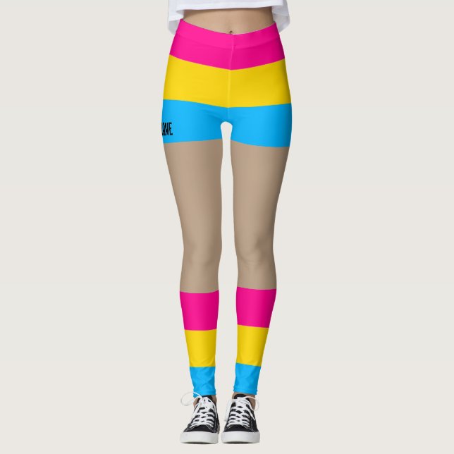 Pansexual Pride Faux Shorts & Legs  Leggings (Front)