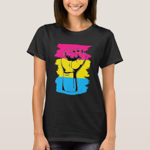 Pansexual Pride Fist Pansexuality Flag Queer Pan P T-Shirt