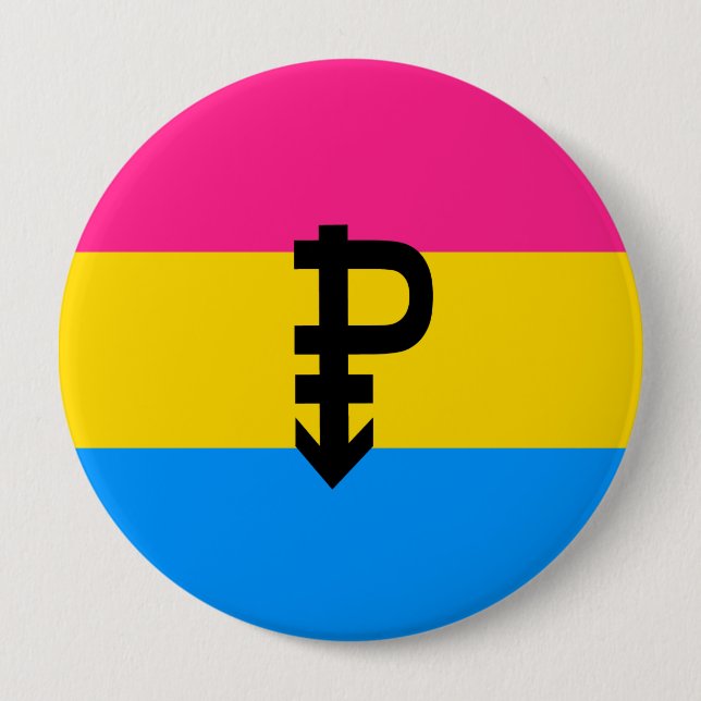 Pansexual Pride Flag 10 Cm Round Badge (Front)