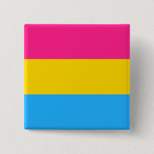 Pansexual Pride Flag 15 Cm Square Badge