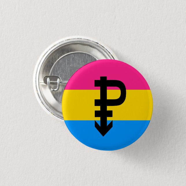 Pansexual Pride Flag 3 Cm Round Badge (Front & Back)