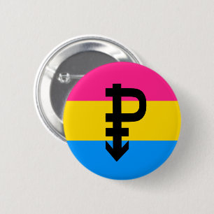 Pansexual Pride Flag 6 Cm Round Badge