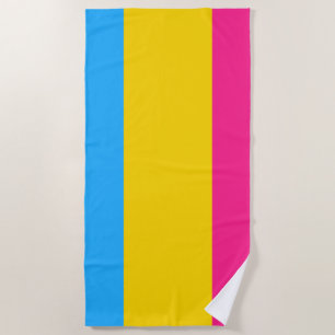 Pansexual Pride Flag Beach Towel