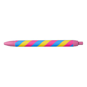 Pansexual Pride Flag Black Ink Pen