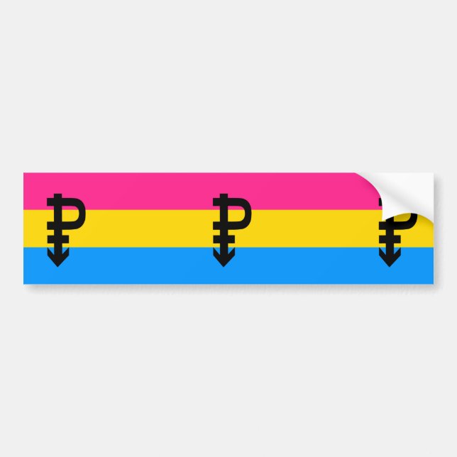 Pansexual Pride Flag Bumper Sticker (Front)