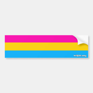 Pansexual pride flag bumper sticker