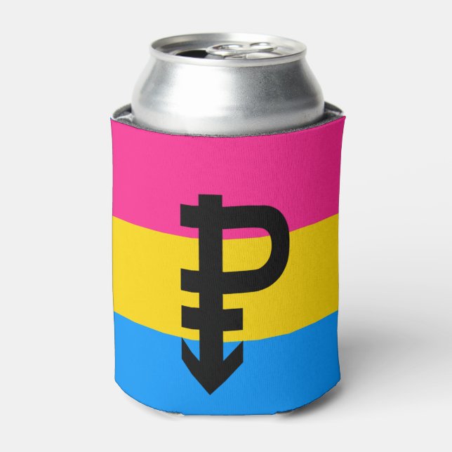 Pansexual Pride Flag Can Cooler (Can Front)