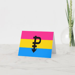Pansexual Pride Flag Card