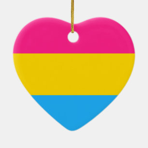 Pansexual Pride Flag Ceramic Tree Decoration