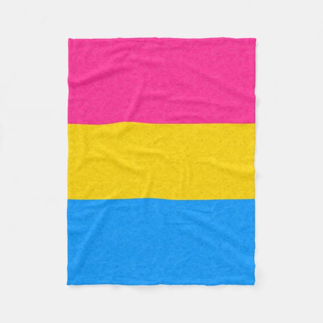 Pansexual Pride Flag Coloured Background Fleece Blanket (Front)