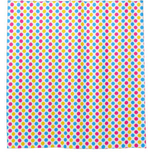 Pansexual Pride Flag Colours Polkadots Shower Curtain