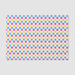 Pansexual Pride Flag Colours Polkadots Tissue Paper