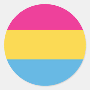 Pansexual   Pride Flag Design   Stripes   Classic Round Sticker