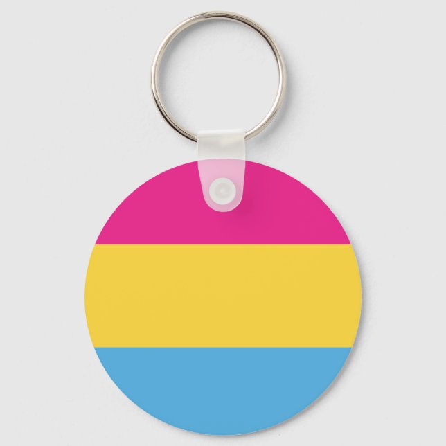 Pansexual | Pride Flag Design | Stripes | Key Ring (Front)
