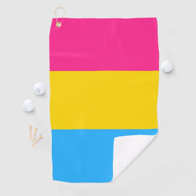 Pansexual Pride Flag Golf Towel (InSitu)