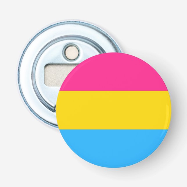 Pansexual Pride Flag LGBTQ Bottle Opener (Front)