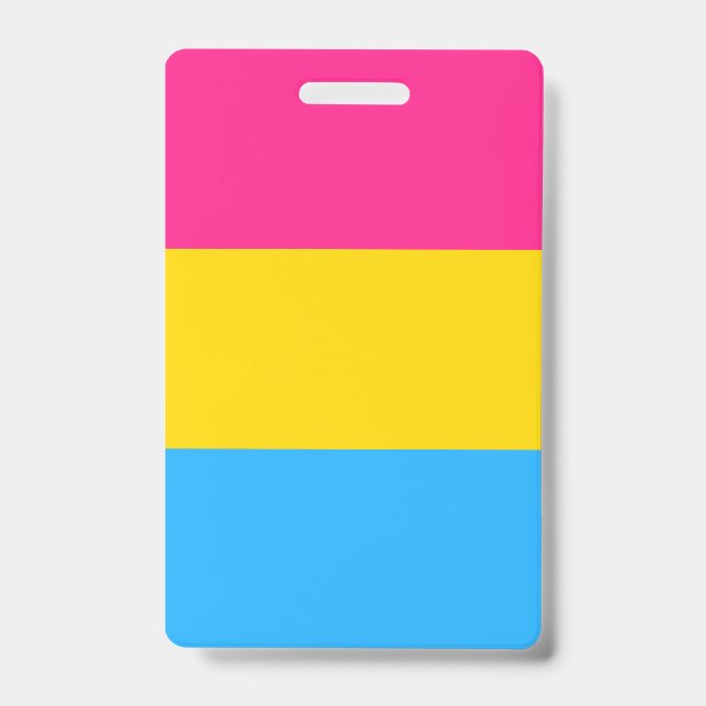 Pansexual Pride Flag LGBTQ ID Badge (Front)