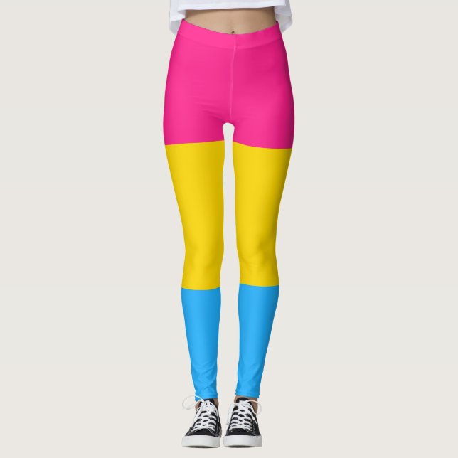 Pansexual Pride Flag LGBTQ Leggings (Front)