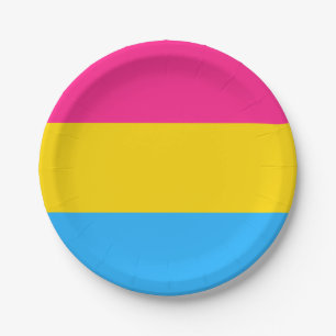 Pansexual Pride Flag LGBTQ Paper Plate