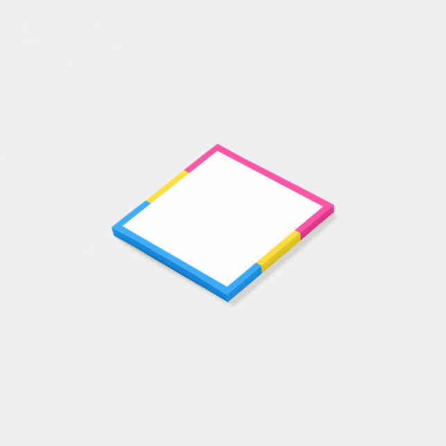 Pansexual Pride Flag Post-it Notes (Angled)