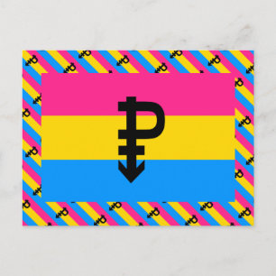 Pansexual Pride Flag Postcard