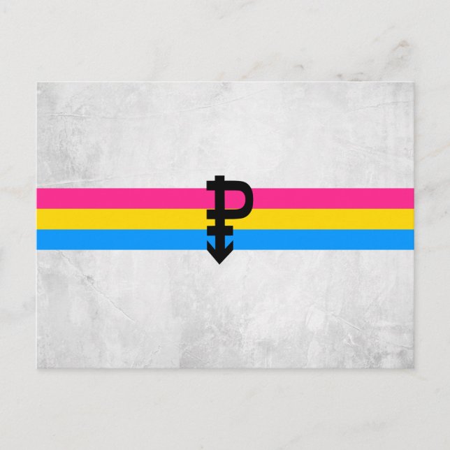 Pansexual Pride Flag Postcard (Front)
