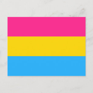 Pansexual Pride flag Postcard