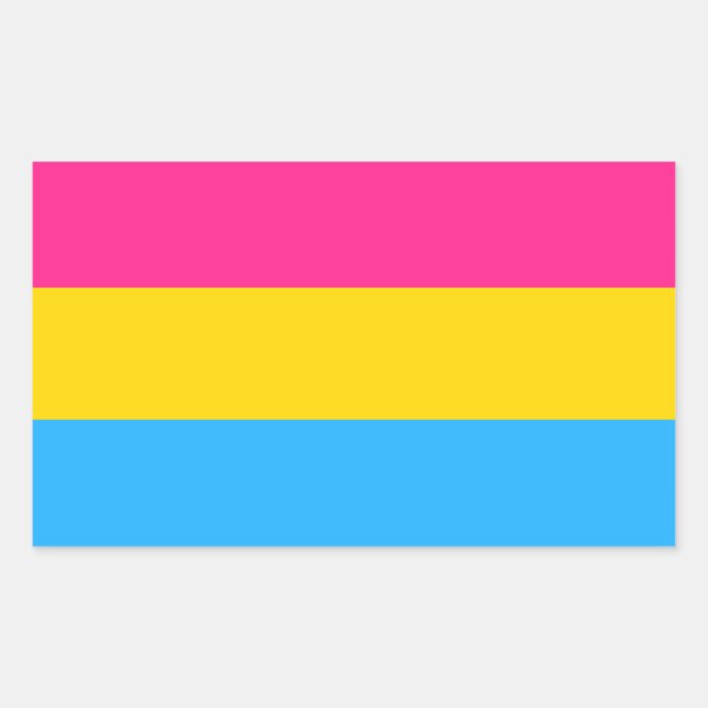 Pansexual Pride flag Rectangular Sticker (Front)