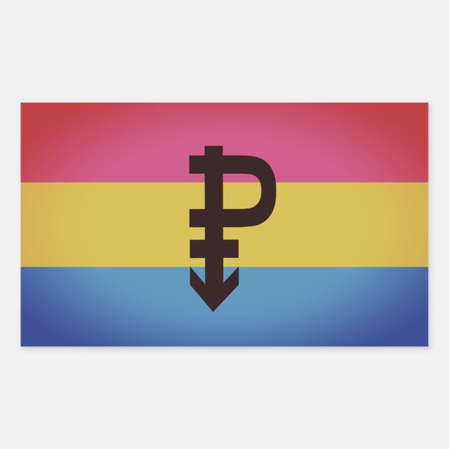 Pansexual Pride Flag Rectangular Sticker (Front)