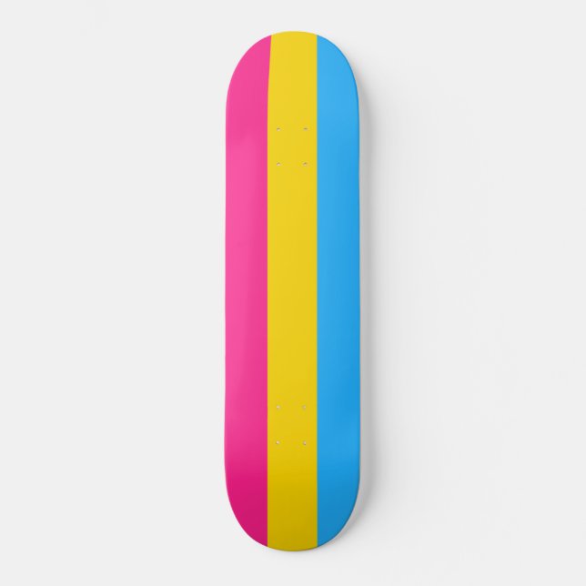 Pansexual Pride Flag Skateboard (Front)