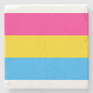 Pansexual Pride Flag Stone Coaster