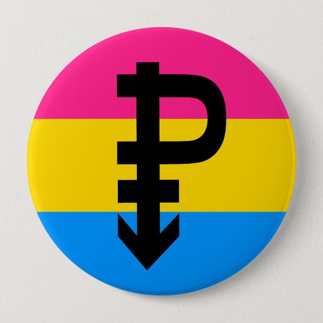 PANSEXUAL PRIDE FLAG STRIPES DESIGN 10 CM ROUND BADGE (Front)