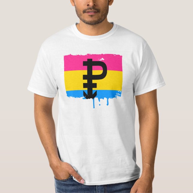 PANSEXUAL PRIDE FLAG STRIPES DESIGN T-Shirt (Front)