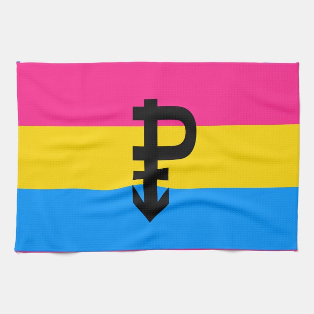 Pansexual Pride Flag Tea Towel (Horizontal)