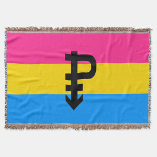 Pansexual Pride Flag Throw Blanket