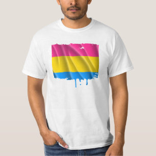 PANSEXUAL PRIDE FLAG WAVY DESIGN T-Shirt