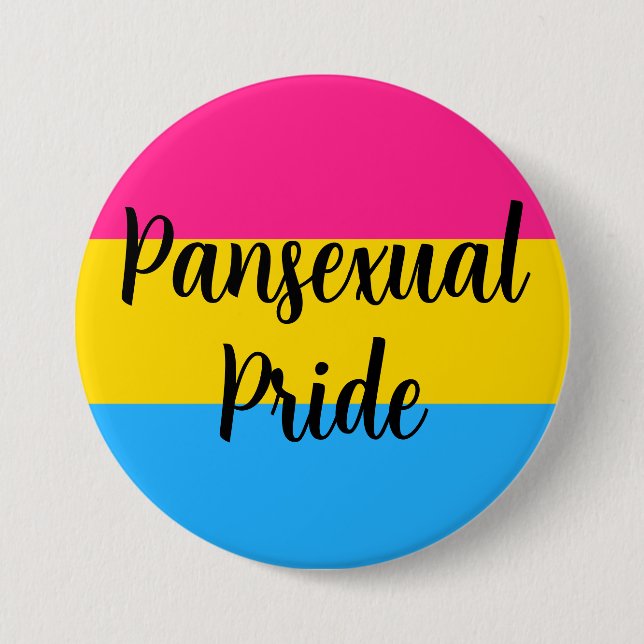 Pansexual Pride Flag with Message 7.5 Cm Round Badge (Front)