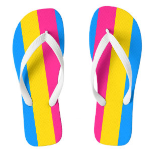 Pansexual Pride Flip Flops