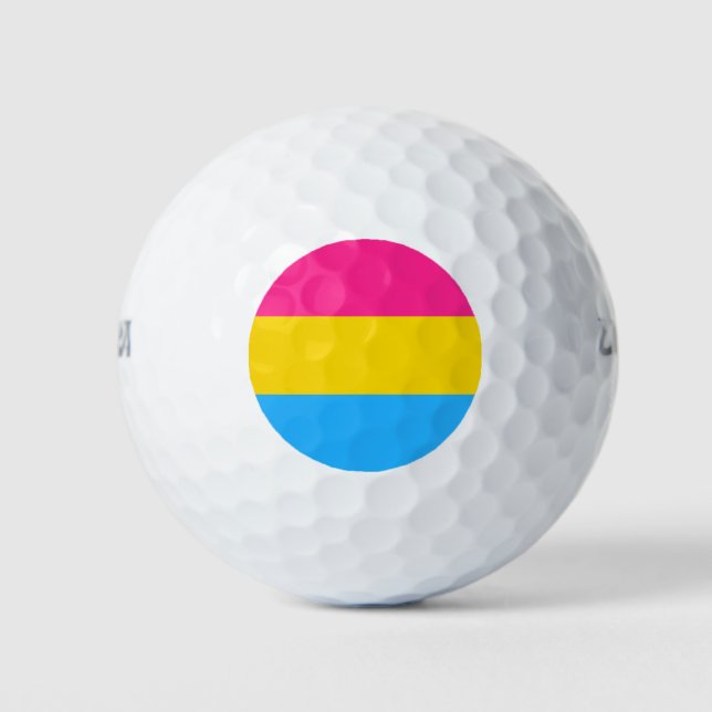 Pansexual Pride Golf Balls (Front)