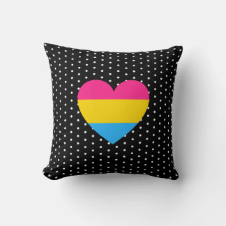 Pansexual Pride Heart Cushion