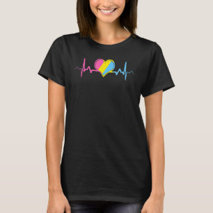 Pansexual Pride Heart Lgbt Month 2022 Pan Flag Hea T-Shirt